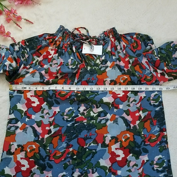 RUNGOLEE Louise Mist Multi Floral Silk Blouse - Picture 5 of 7